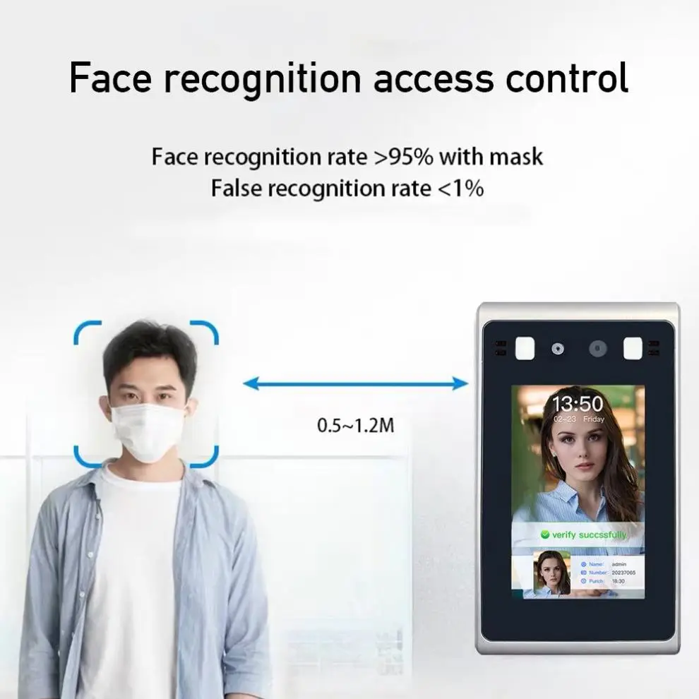 
Visible Light Face Biological Attendance Machine Can Measure Body Temperature And Multi Person Access Control M 
