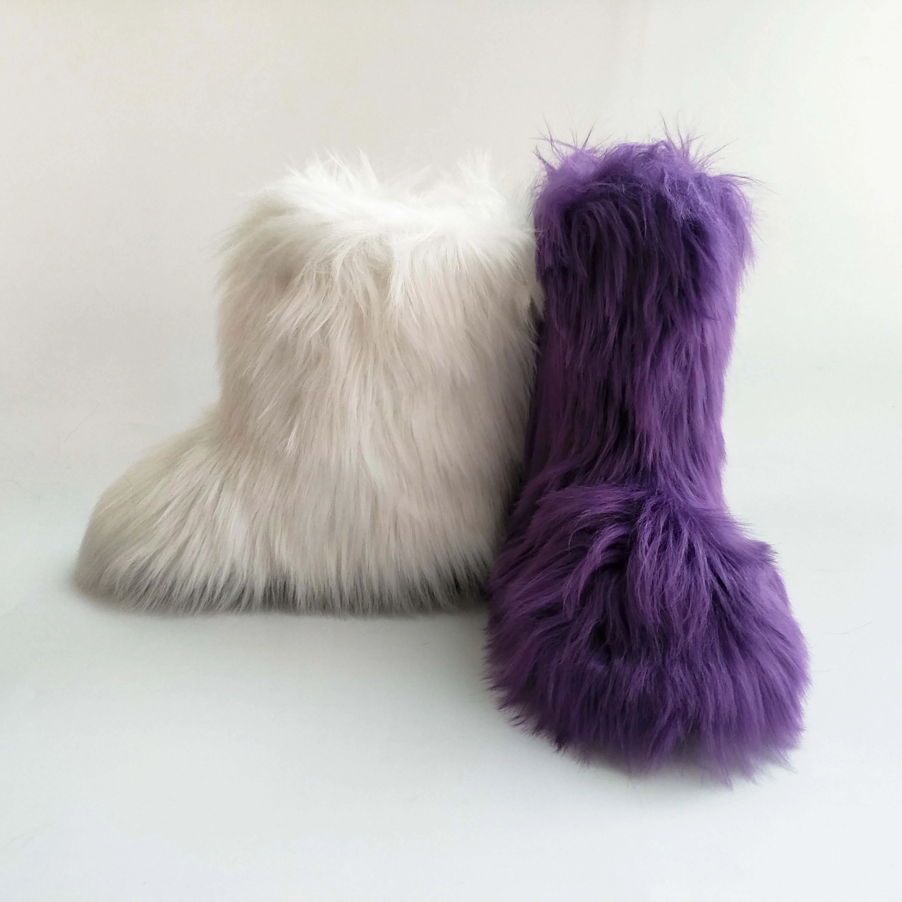 Зимние теплые сапоги из искусственного меха для женщин, 2021