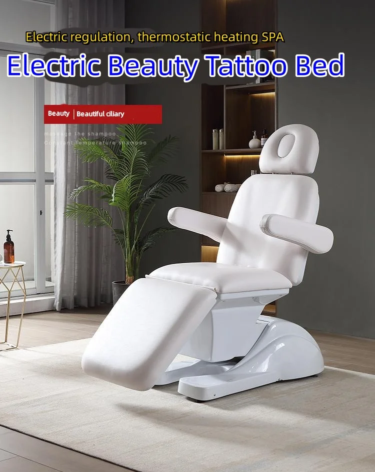 Electric 3 4 Motor Electric Table Podiatry Saloon Chair Medical Couch Treatment Beauty Salon Chair Massage Facial Chair Bed