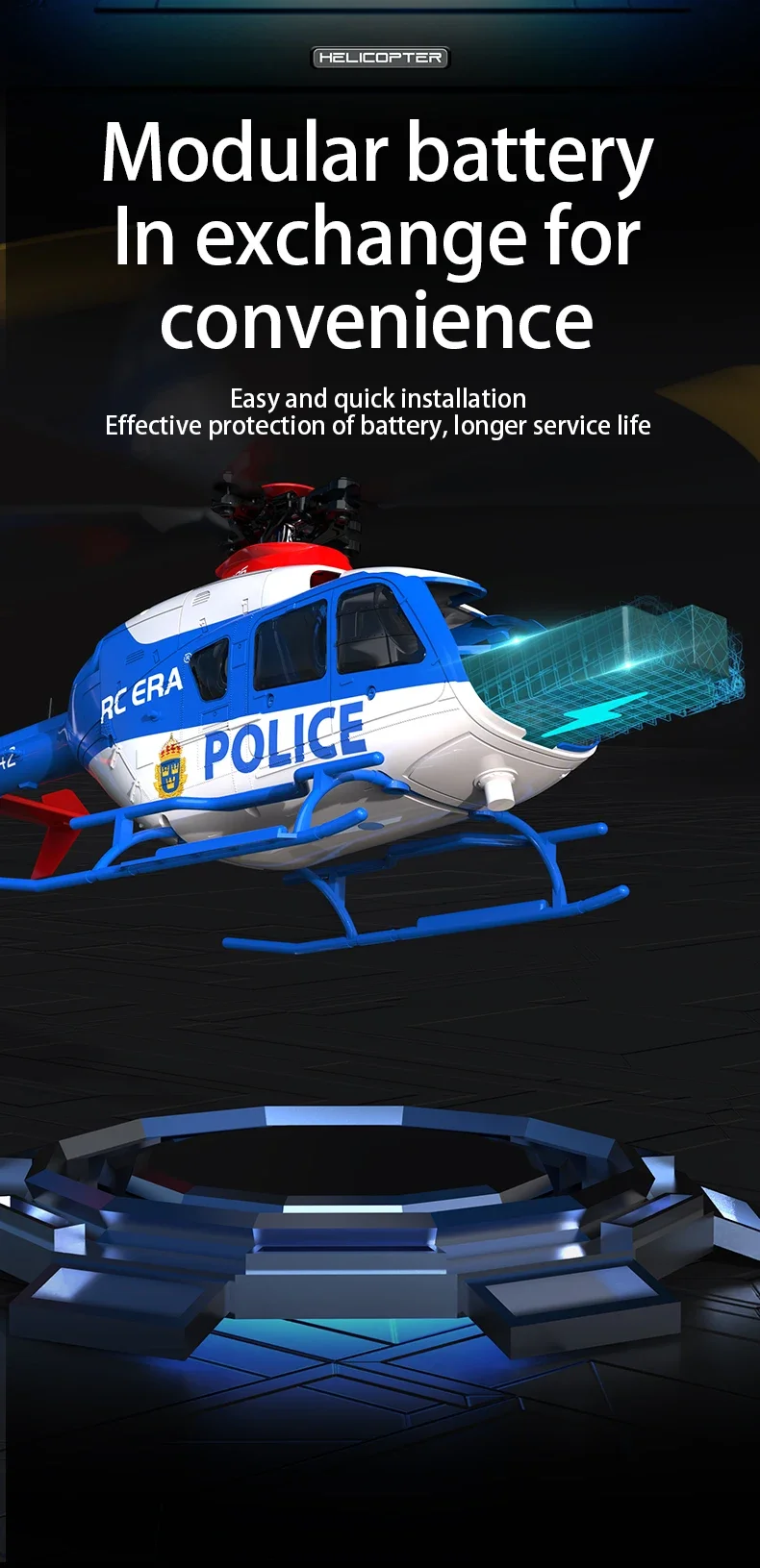 2024 RC ERA C123 RC Helicopter 6CH Double Brushless Direct Drive Single Paddle Aileron Free Model 3D Optical Flow EC135