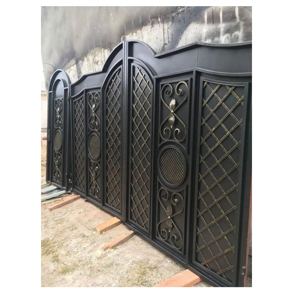 Gates Driveway Iron Pipe Door Design Modern Main High Quality Wrought Iron Gate Designs Simple Aluminum Gate for Villa