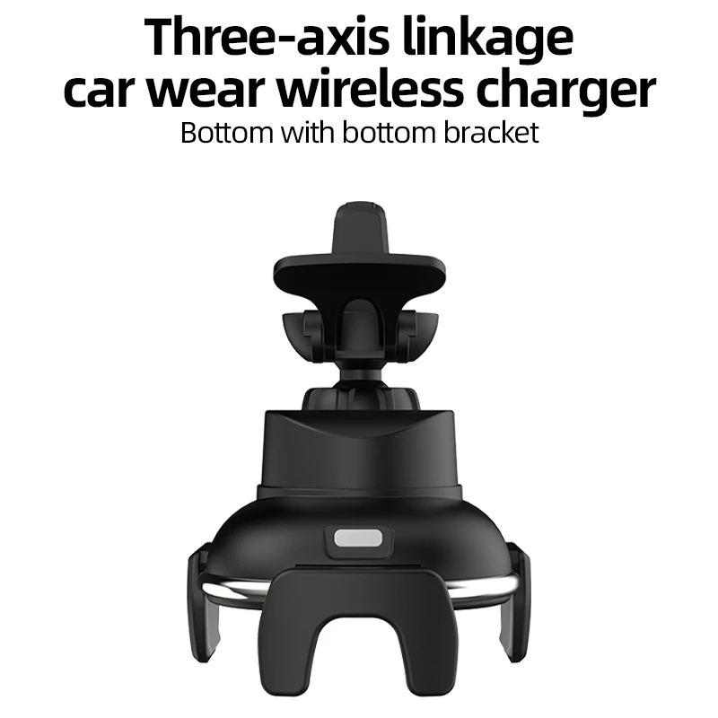 Magnetic Wireless Charger Three-axis Automatic Induction Car 15W Wireless Charging Stand for iPhone 15 14 13 12 Pro Max