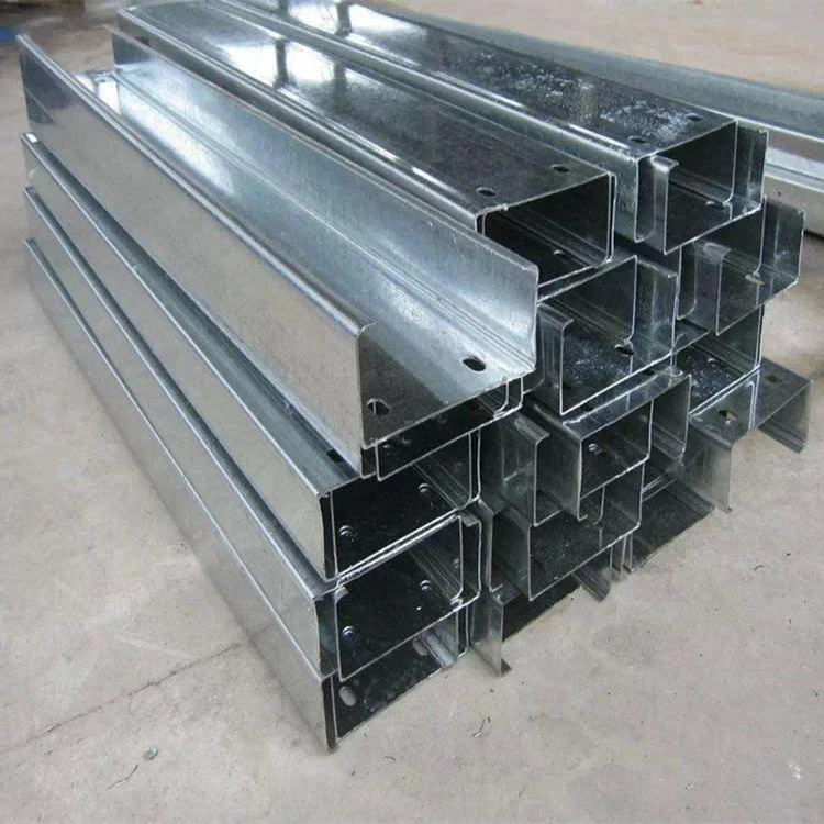 Structural Light Steel Galvanized C Profile Section U Channel Steel Hot Dipped Galvanized C Z Purlin
