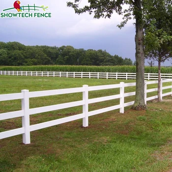 Cattle Vinyl 3 Rails Pvc 3 Rail Horse Paddock Farm Fence Post Ranch ...