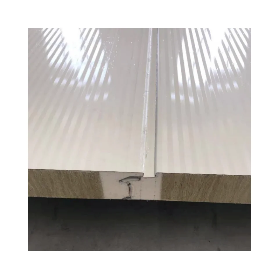 Presyo ng Pabrika 50mm hanggang 100mm Fireproof Rock Wool Wall Sandwich Panel Corrugated Sandwich Panel External Insulation Board