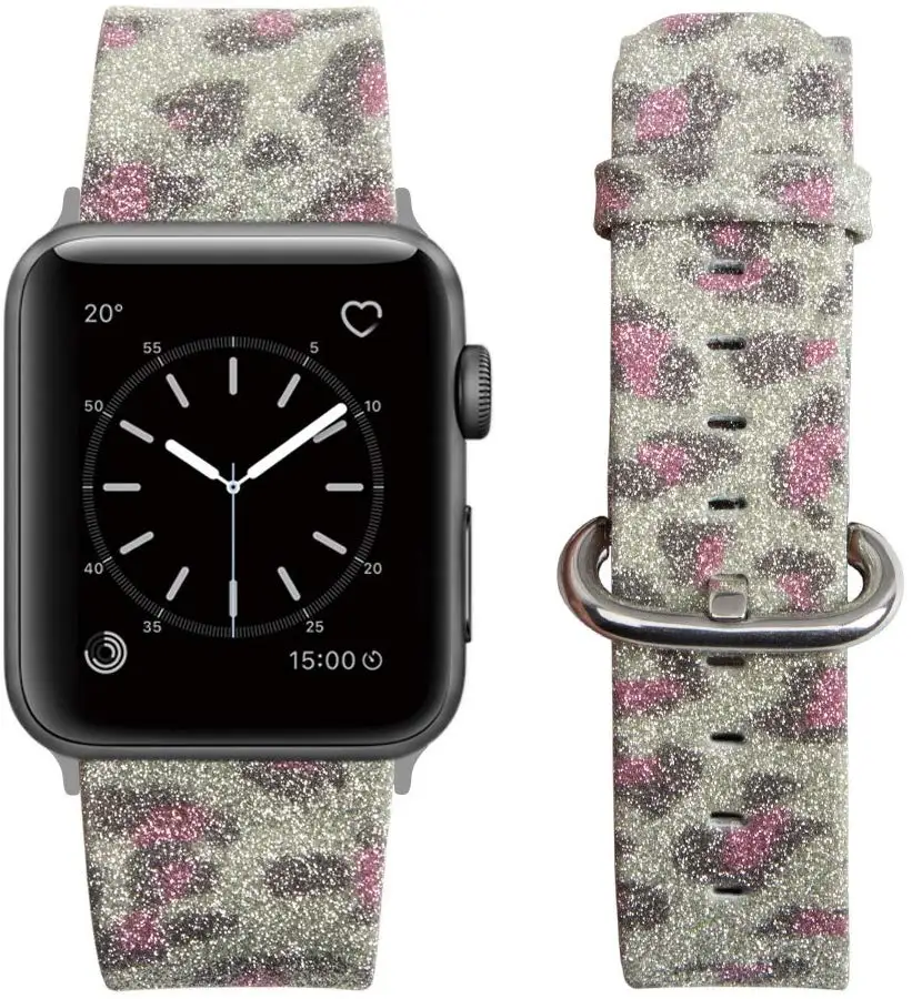 Leopard Sparkly Glitter Leather Band 