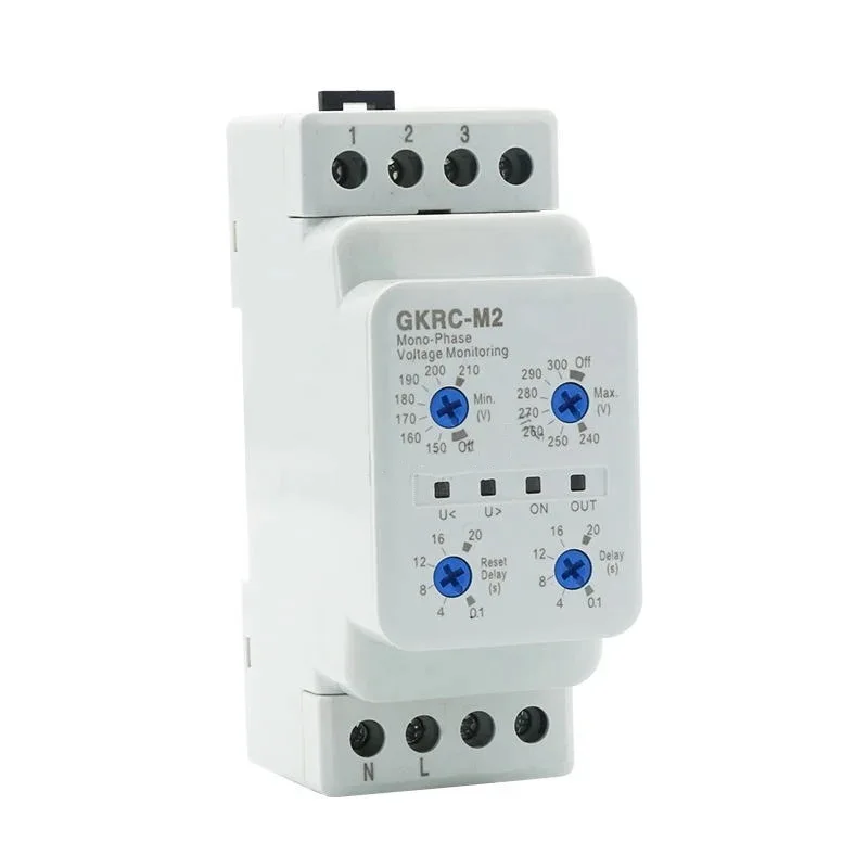 product gkrc m2 signle phase underover voltage protection relay mono phase voltage protector-1