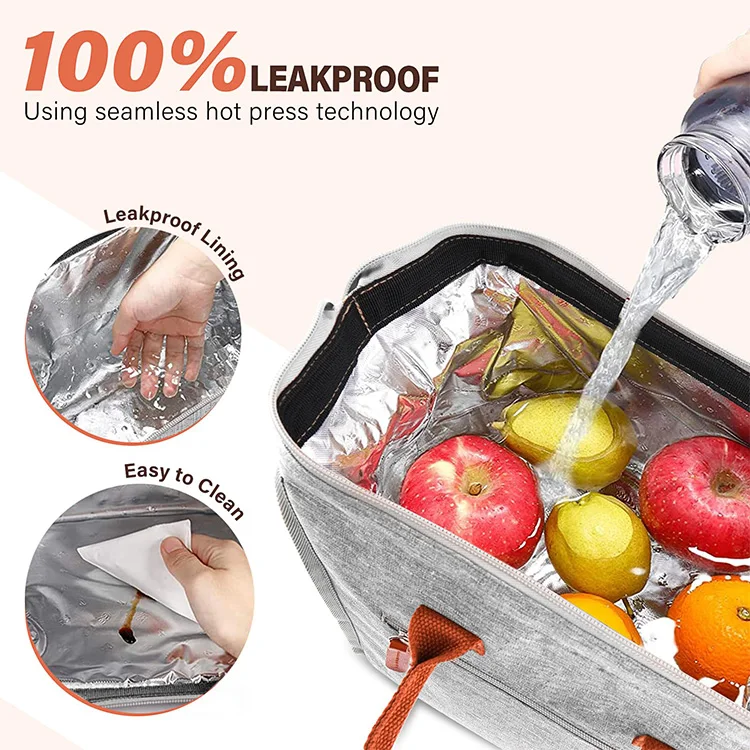 Eco-friendly waterproof cooler bag lightweight outdoor shopping insulated lunch tote bags