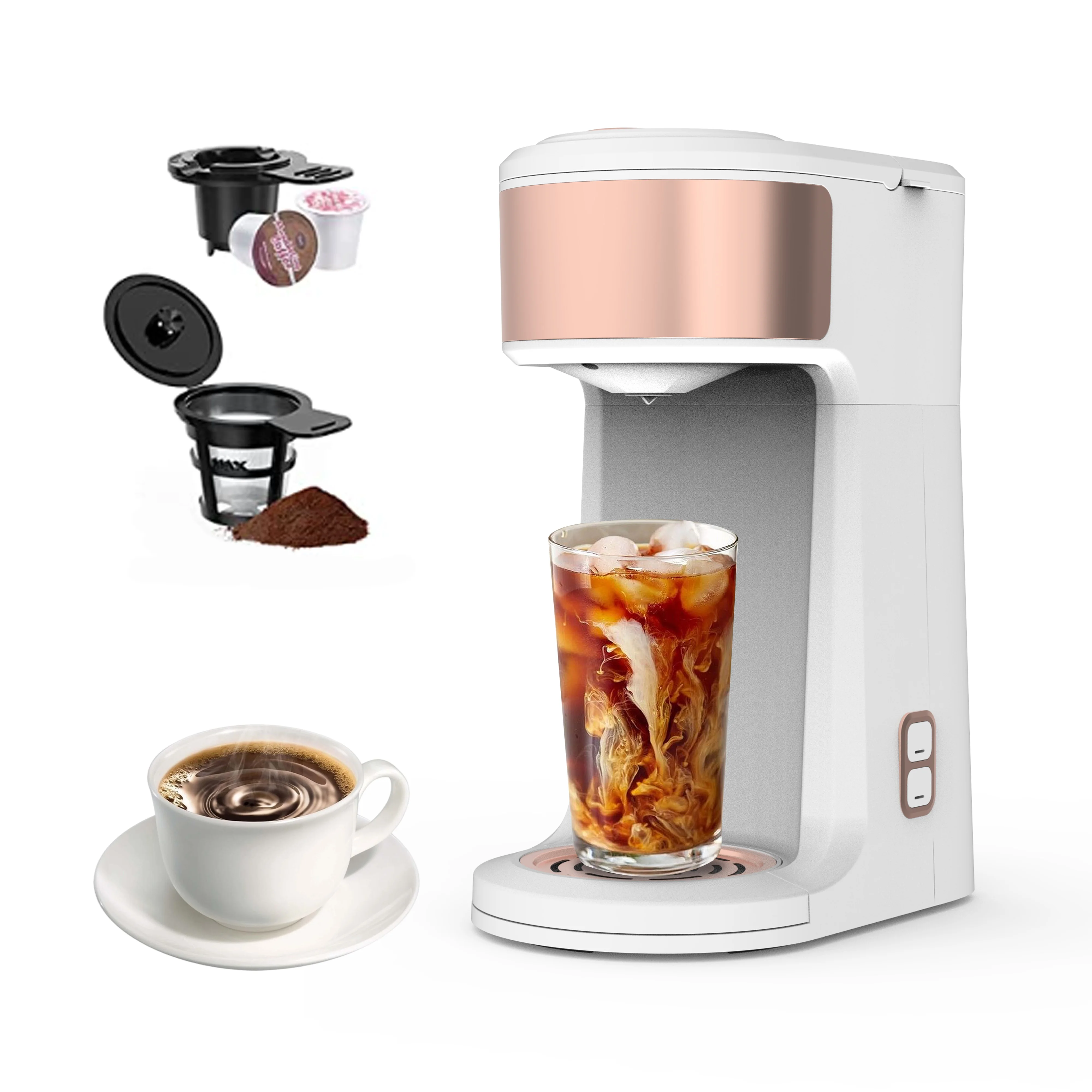 Kinglong Iced Coffee Maker Hot And Cold Single Serve For K Cup And