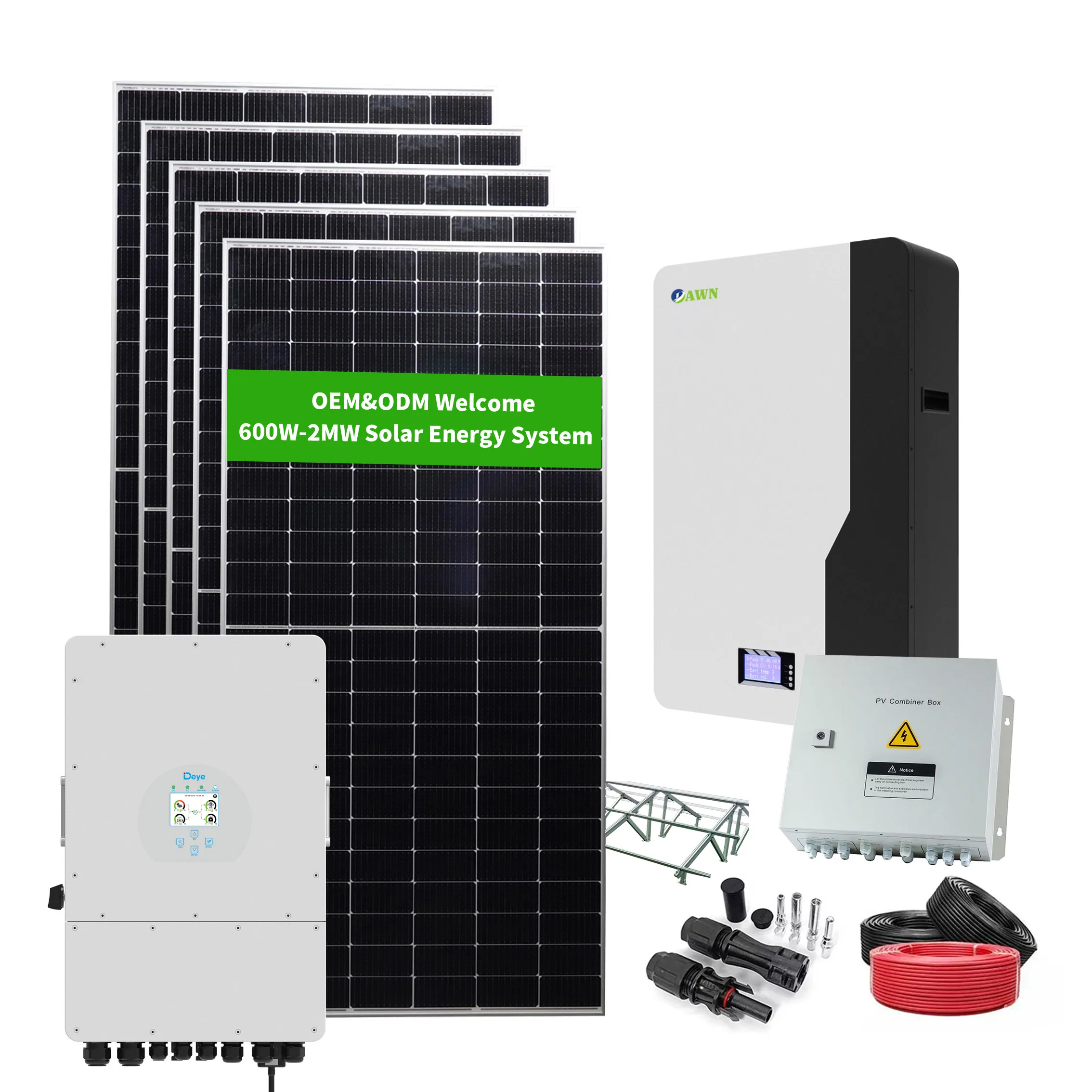 5 Kv Solar Power System Portable Generator 5 KW Hybrid Solar System With Lithium Battery 5Kw Solar System Full Set 10Kwh Lithium