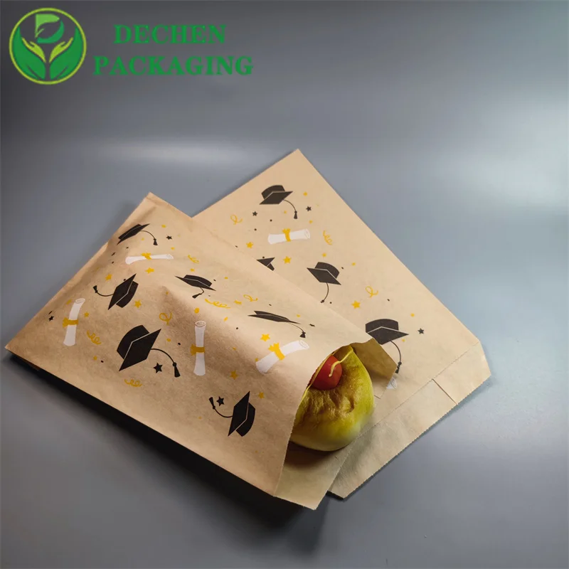 &nbsp;Sac à emporter alimentaire sac de cuisson en papier kraft sac en papier personnalisé emballage