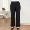 Black Plus size office slacks dress pants
