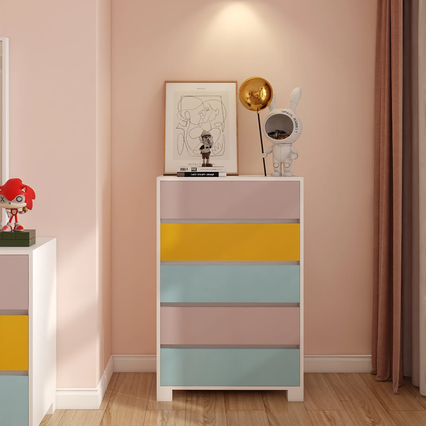 Modern Wooden Children's Bedroom Furniture Sets for Girls Adjustable Height Apartment Home Hotel or Villa Use Modern Wooden Children's Bedroom Furniture Sets for Girls Adjustable Height Apartment Home Hotel or Villa Use