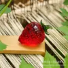 Strawberry--big red glass leaves 5*7cm110g