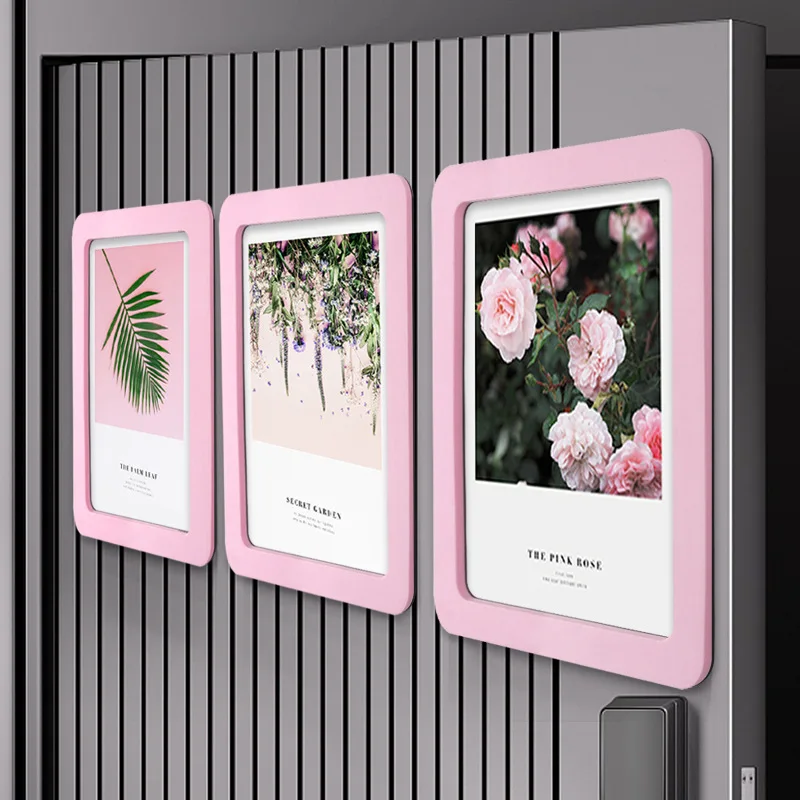 Magnetic Punch-Free EVA Photo Frame Wall Display Modern Simplicity Design Rectangle Shape for Home DIY Award