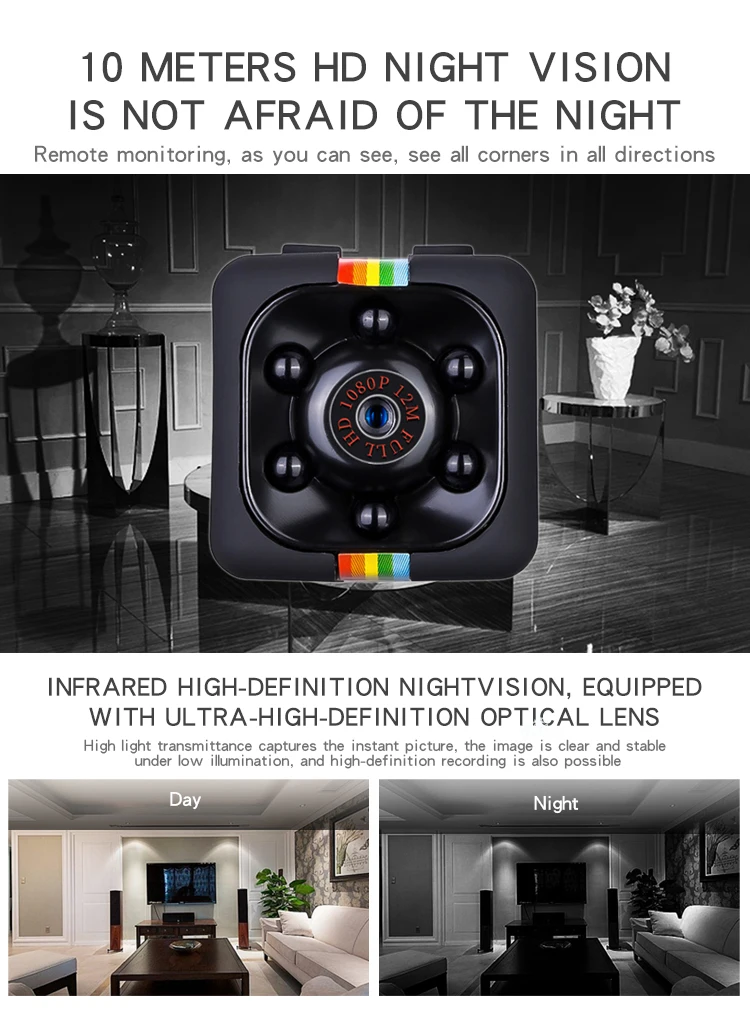 Sq11 Mini Video Camcorder Hd 720p/1080p Dashboard Cam Dv Mini Sq11 Mini