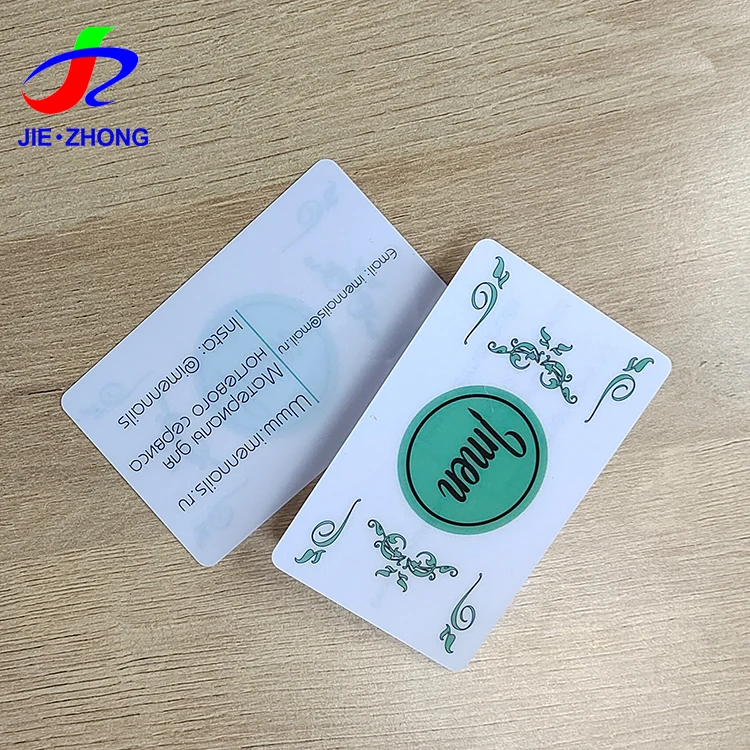 High Quality Custom PVC Plastic Transparent White ID Card With Clear Strip