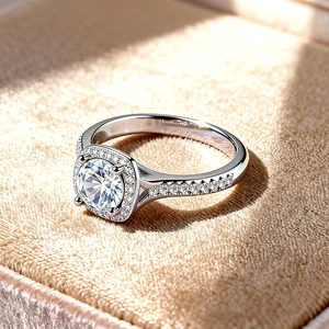 Hot Sale Sparkling 1CT Moissanite Diamond Solitaire Ring for Women Birthday Gift 925 Sterling Silver Engagement Wedding Jewelry