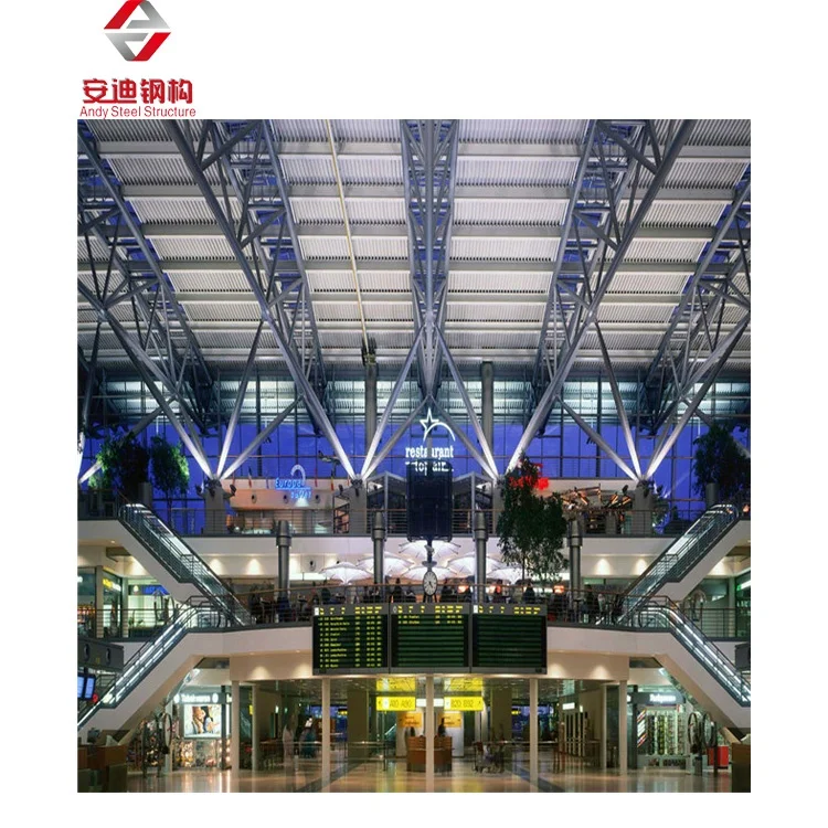 Prefabricated Steel Pipe Truss Structure Airport Waiting Room/hall/Terminal Roofing Building