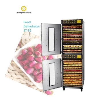 Commercial Food Dehydrator Machine, 32 Trays Drying Machine Fruit Dehydrator for Food and Jerky, Veggies
