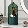 Makeup box [Main body turntable lid] Transparent green