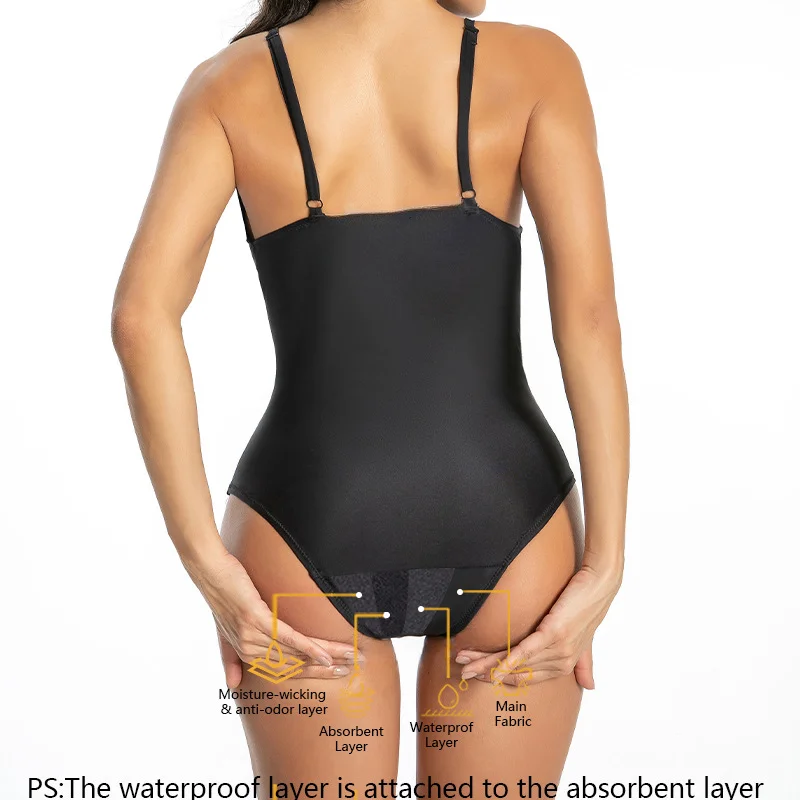 Strappy Period Swim Bodysuit -gusset reference