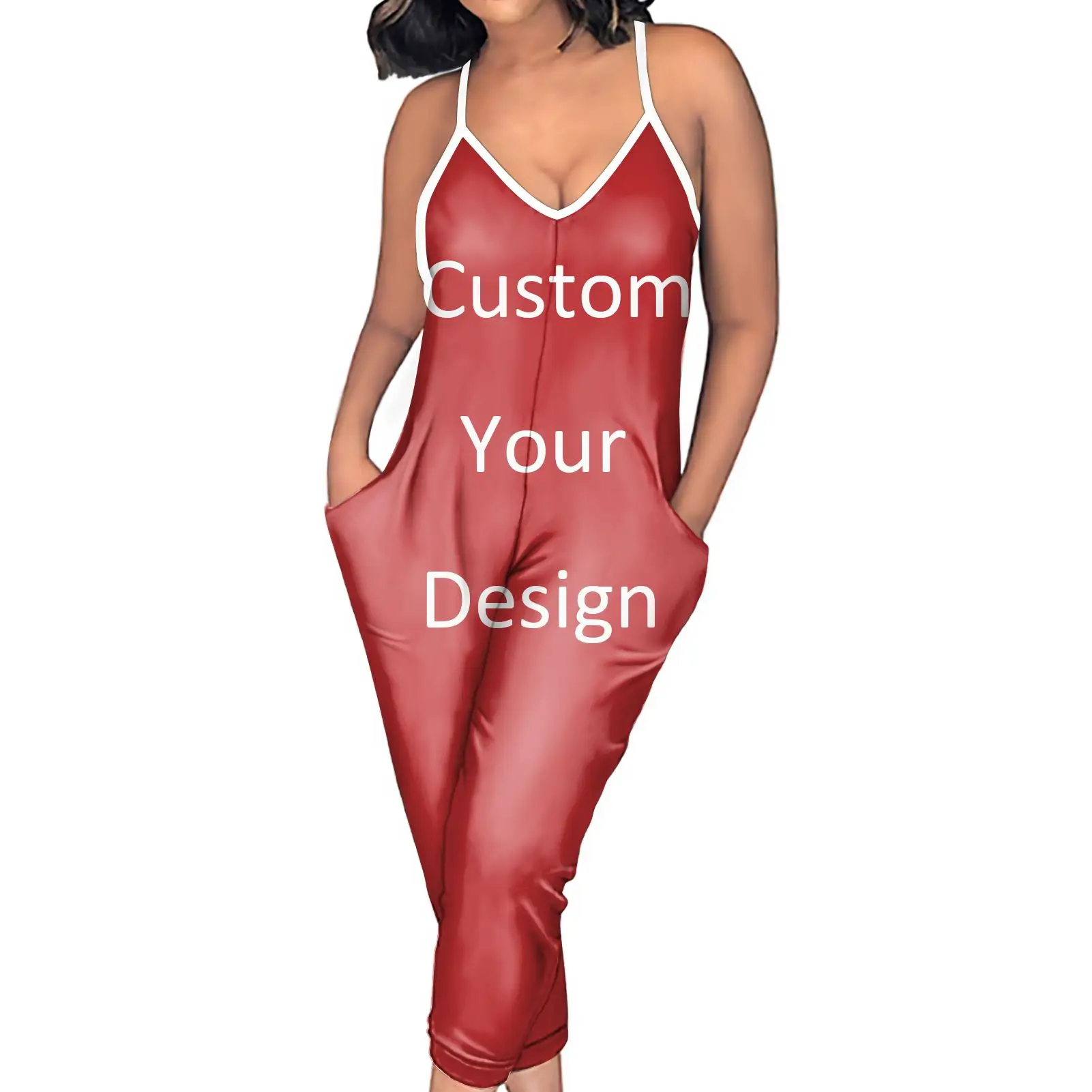 Suspender Jumpsuit Cropped Pants Custom 