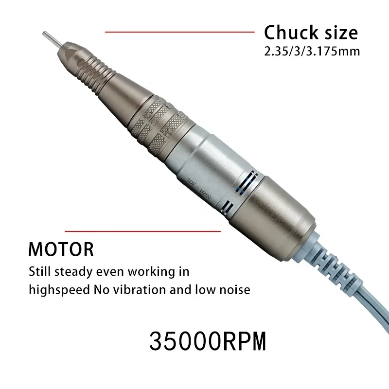 product 2028 dental laboratory micromotor jewelry polishing machine 35000rpm btmarathon nail drill sde h200 handpiece for manicure-7