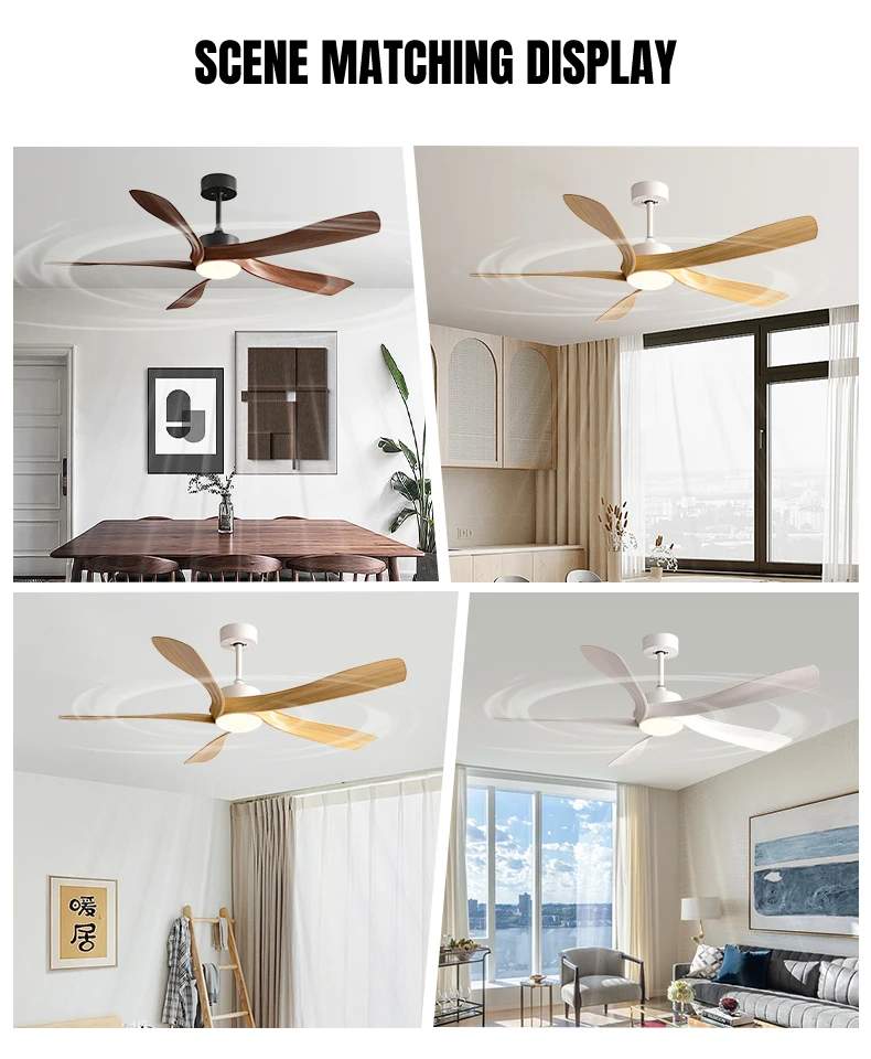 product led ceiling fan with light quiet bedroom 52 inch reversible bldc motor abs blades 6 speeds-7