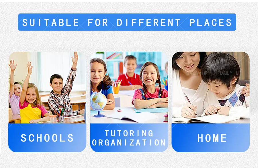 Adjustable Student Desk And Chair Set School Classroom Writing Table With Large Drawer Backless Chair For Reading Room Tutoring