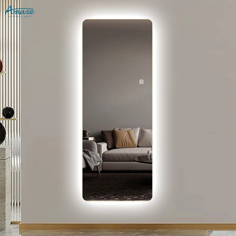 Factory wholesale custom wall mounted long mirror smart mirror rectangle defogger dressing led mirror intelligent supplier