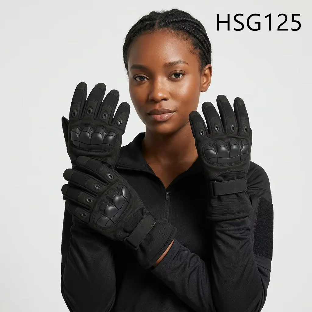 LXG,winter Outdoor Adventure Knuckle protection Full Finger Tactical Gear Gloves All Weather Heavy Duty Combat Gloves HSG158