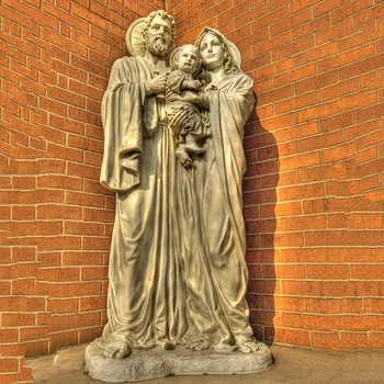 customized size outdoor garden famous religious modern decoration hand cast bronze holy family statue for sale