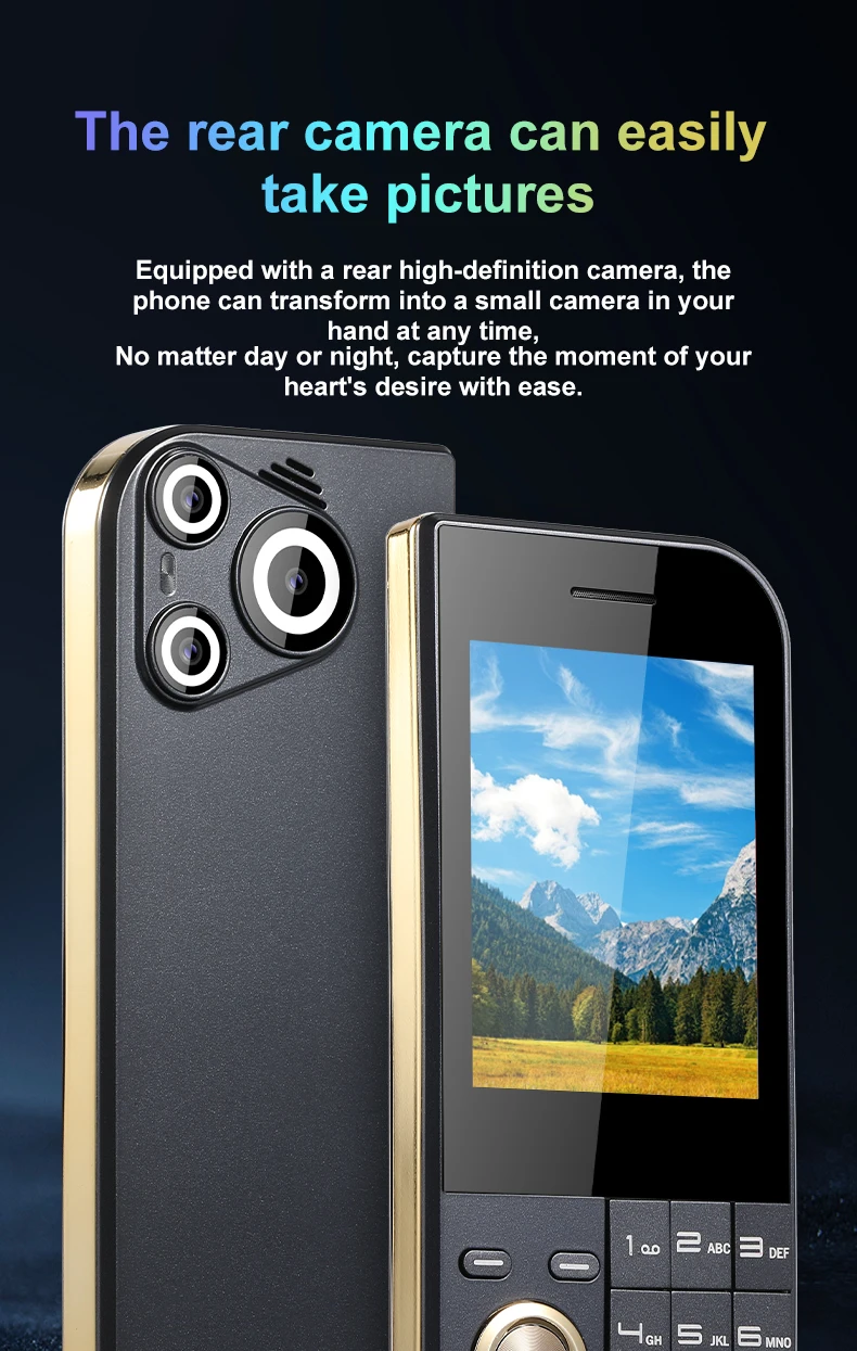 2025 New Feature Phone 3 SIM 2.8 Inch for nokia 7610 Senior Phone Keypad Big Button Senior Phone Global Version OEM ODM