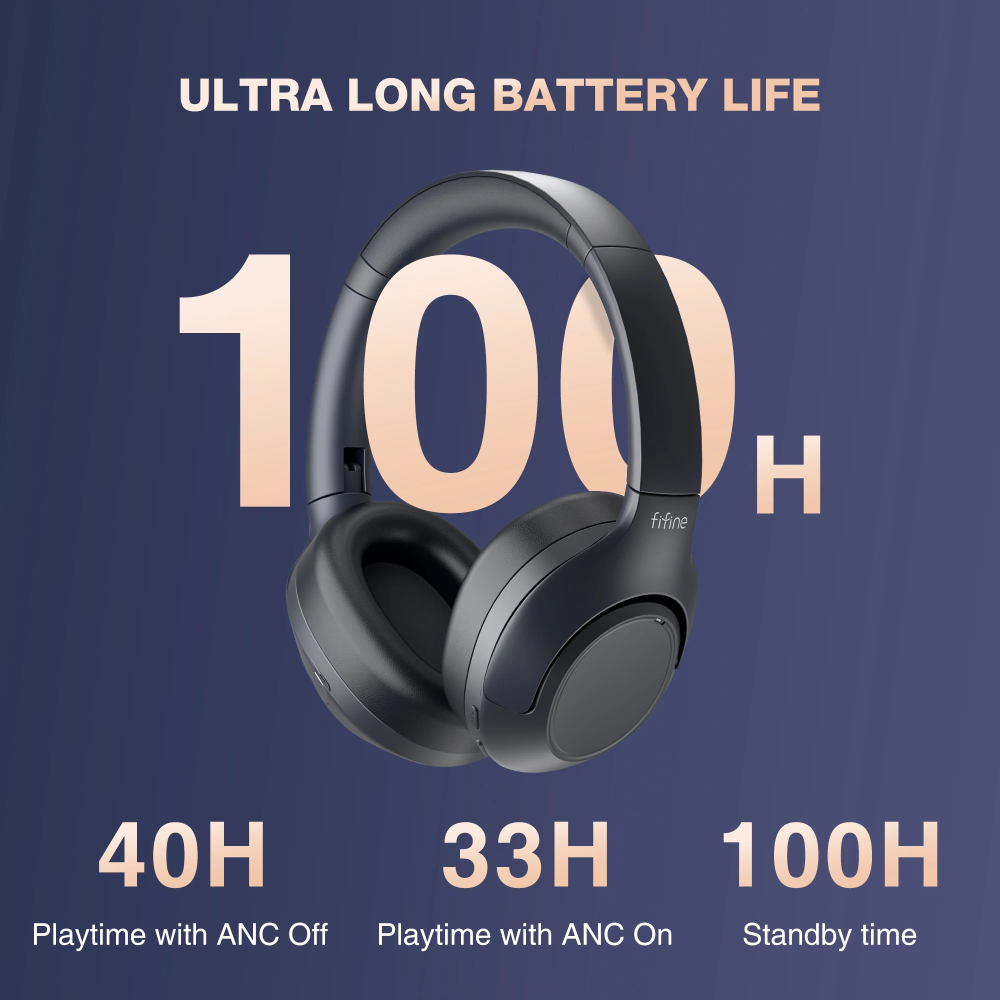 Fifine X3 Bluetooth Headset Lightweight ANC Noise Cancelling