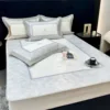 Fitted Sheet - Time Imprint - Gray-Blue