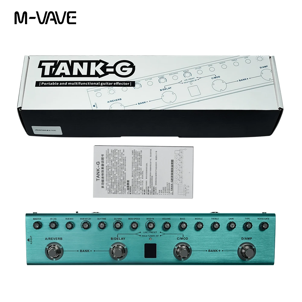 ギター M-VAVE TANK-G Amazon.com: M-VAVE TANK-G Multi-effects Guitar Pedal, 36