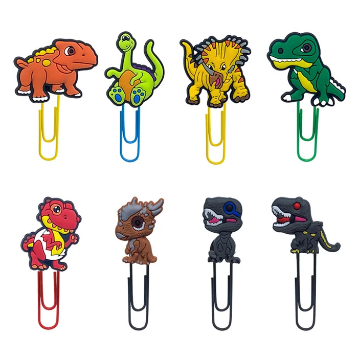 cute-paper-clips-dinosaur-head-logo-page-maker
