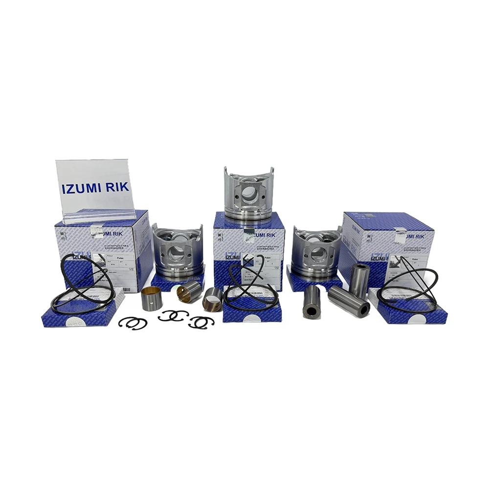 OEM Engine Parts IZUMI RIK Piston & Piston Ring Set for Yanmar 3T72 3T72HL 3T72SA