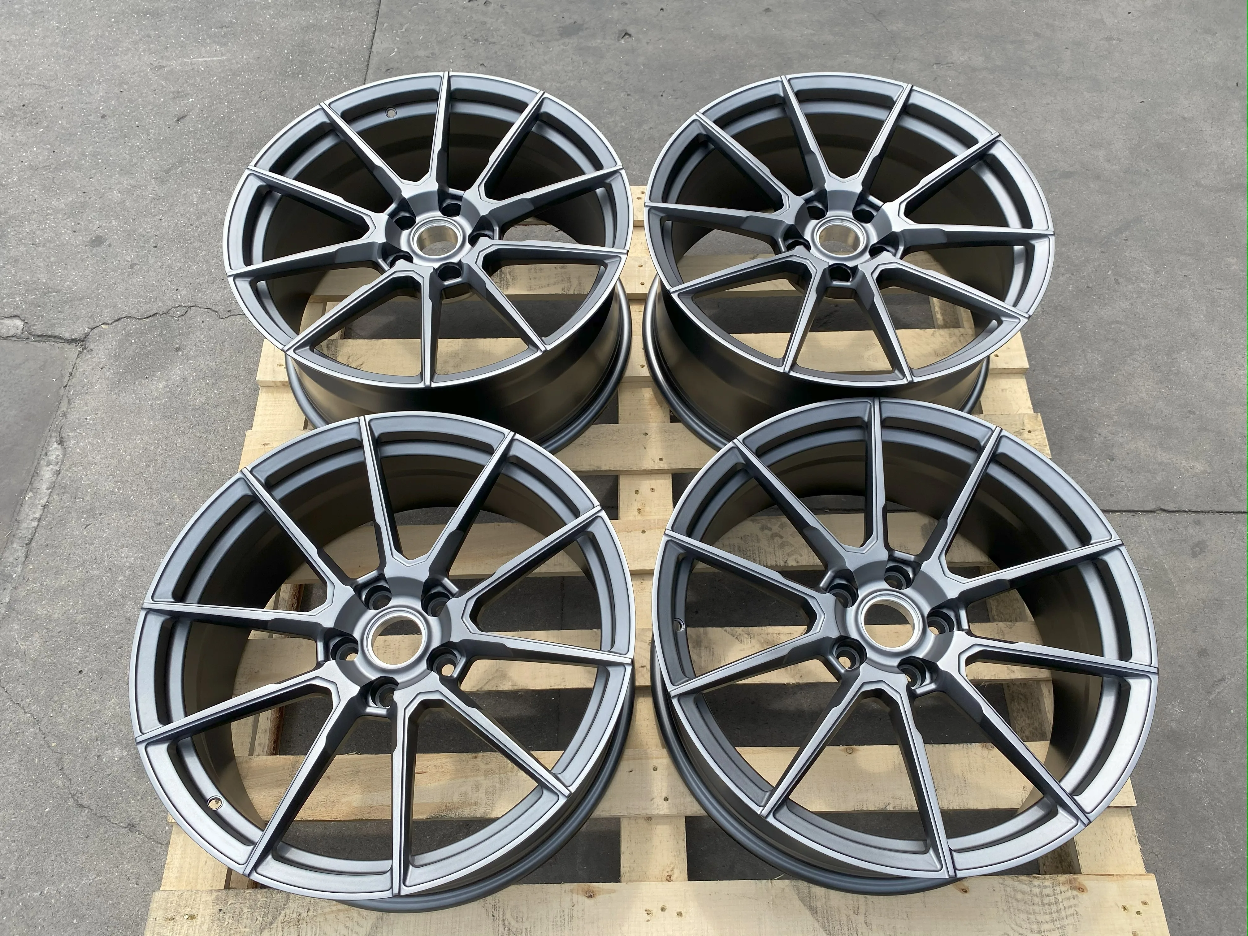 GVICHN matte black luxury custom forged wheels for sports car 16 - 26 inch aluminum alloy rims 5x112 5x114.3 5x120 wheel hub