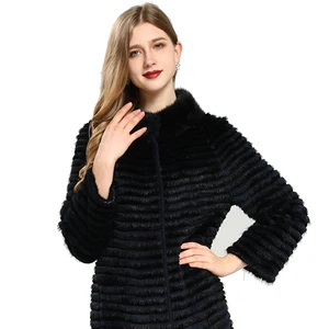 2023 Custom Double-sided Fashion Plus Size Fluffy Fur Coat Women Rabbit Women Long