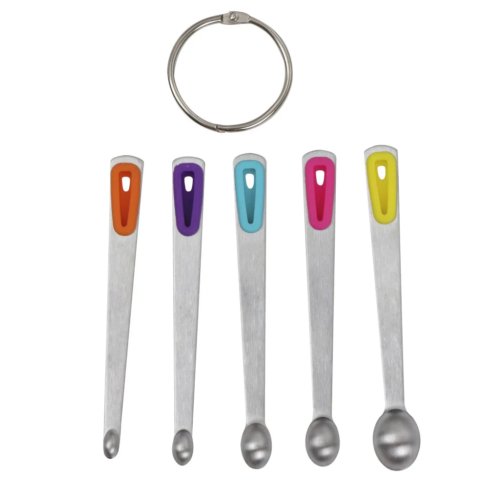 5PCS Mini Stainless Steel Measuring Spoon Set Tad Dash Pinch Smidgen Drop