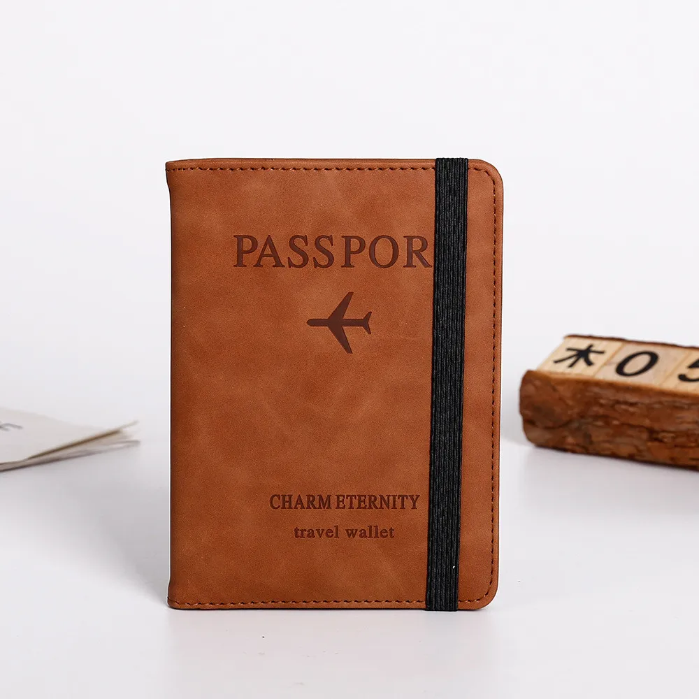2023 Eco Travel Pu Leather Passport Cover Card Holder Wallet Porta