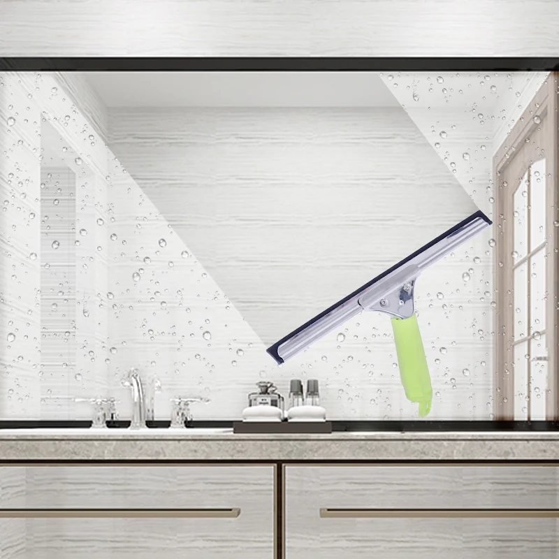 Own Brand Rubber Long Handle Window Glass Cleaner Aluminum Squeegee