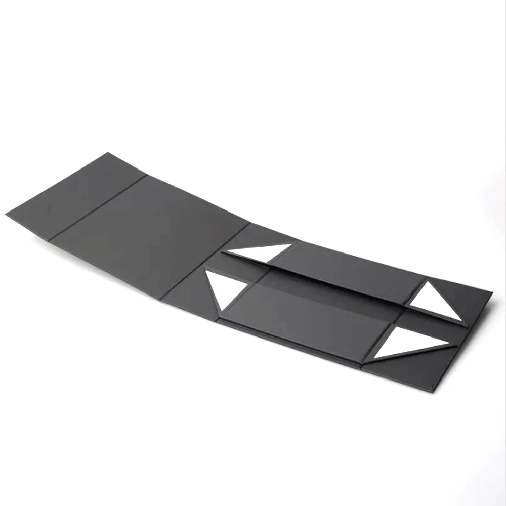 Luxury Custom Logo Recycled Cardboard Packaging Magnetic Box White Ribbon Closure White Flat Foldable Paper Gift Boxes