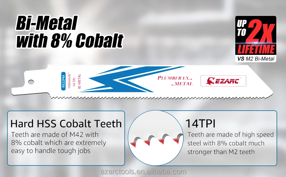 Ezarc 14tpi,9 Inch M42 Bimetal Metal Cutting Sawzall Blade Reciprocating Saw Blade Buy Ezarc