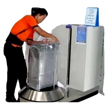 Box Wrapping Machine Over Wrapping Machine  Luggage  Box Strapping Wrapping Machine  in Airport or hotel