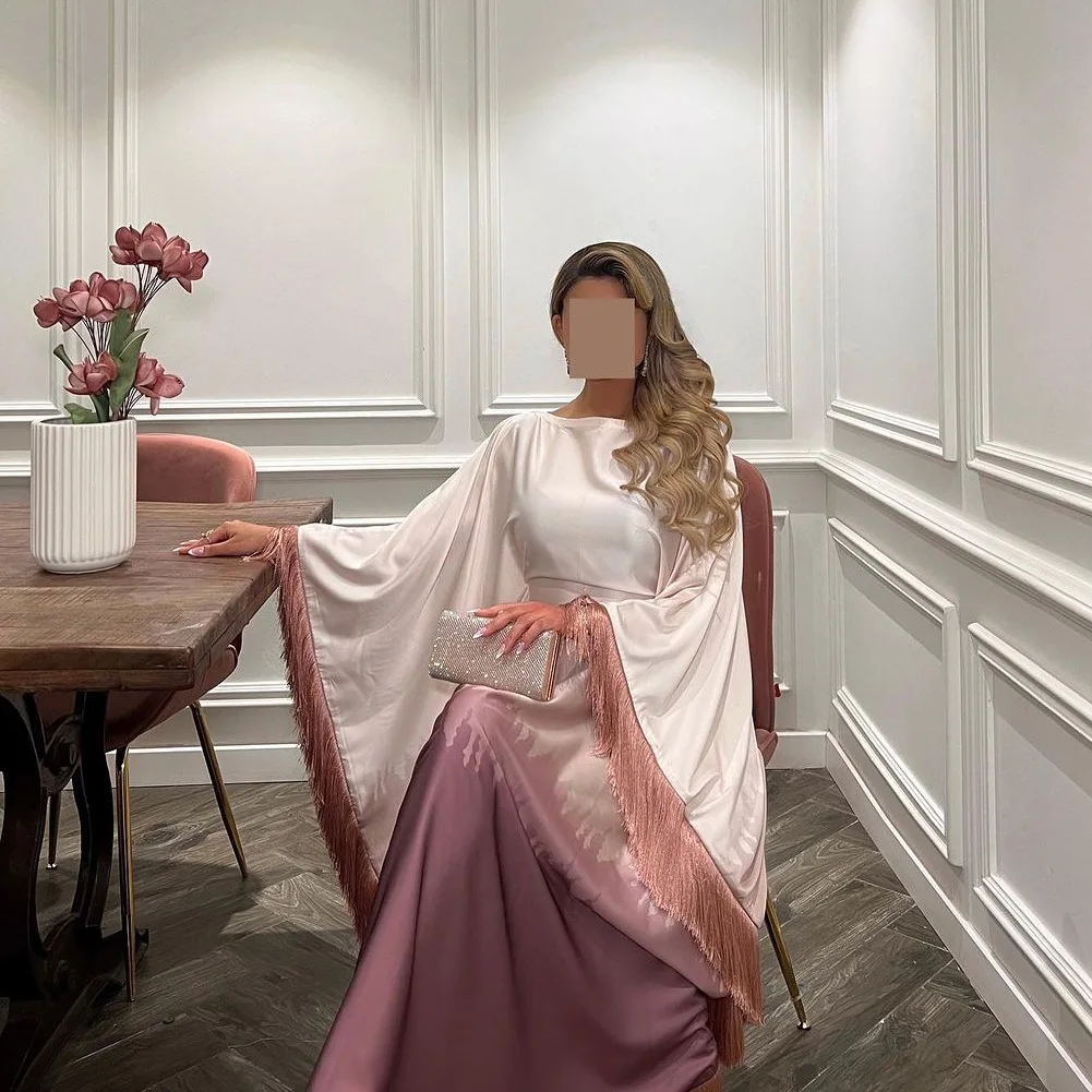 rose gold muslimah dress Serene Hill Muslim Pink Lace Beaded Evening Dresses Gowns 2025 A-Line Pink / 2 main image 0