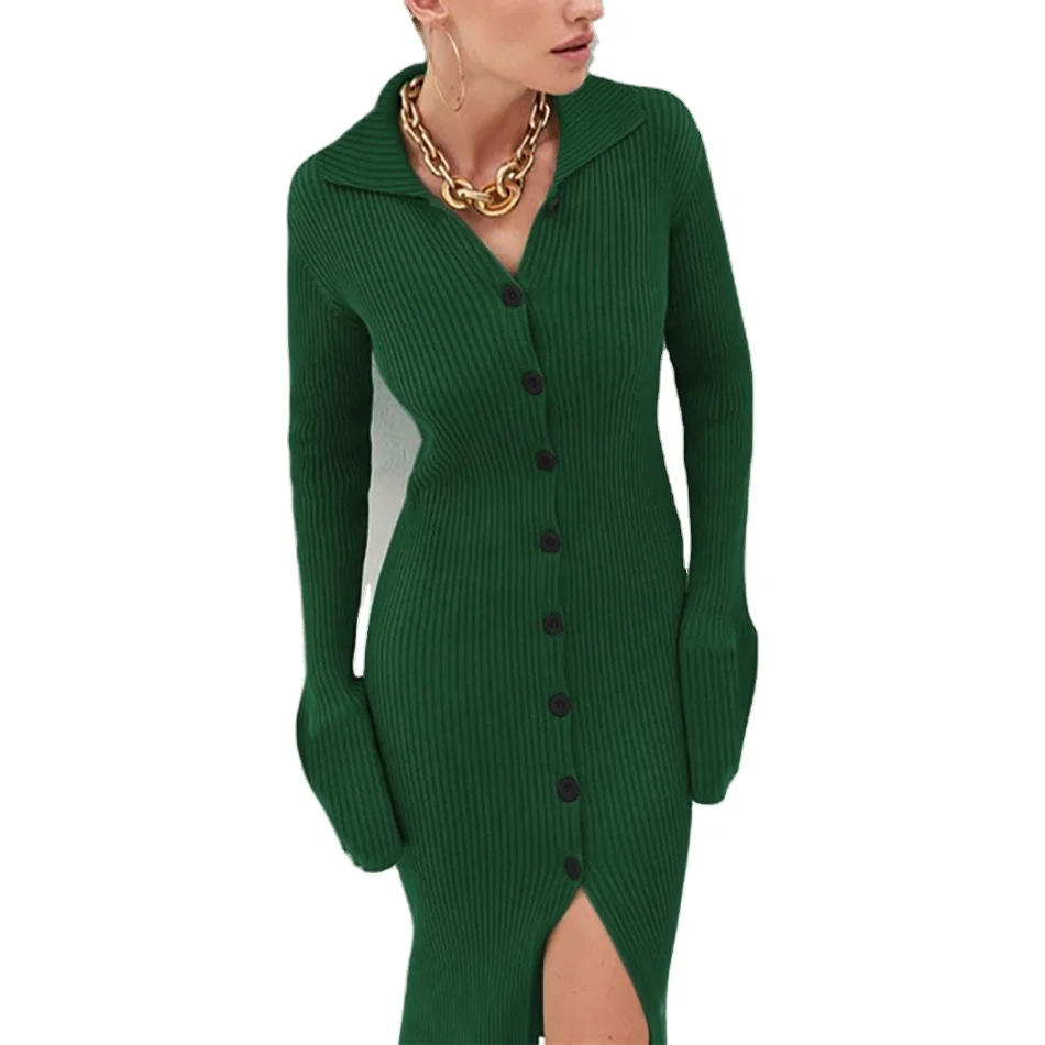 Vestido Largo Punto Botones | Hug \u0026 Clau