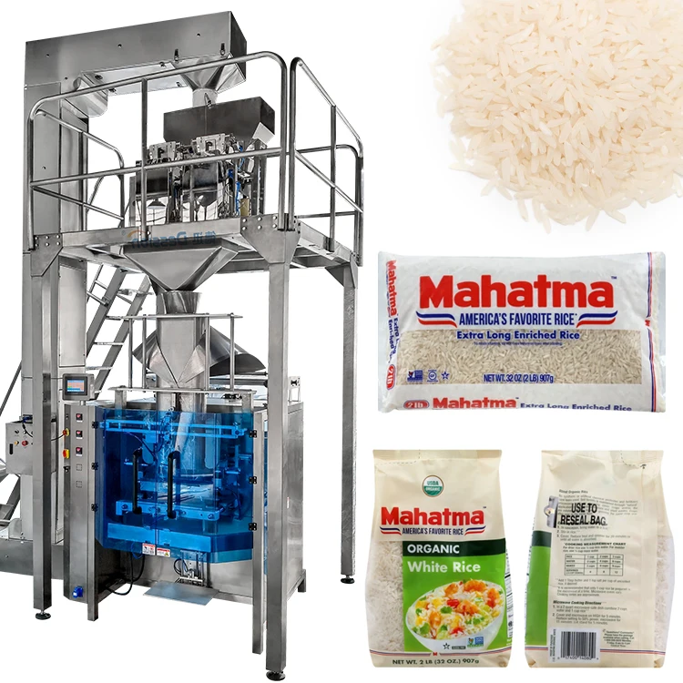 High Quality Automatic 1KG 2KG Cooked Rice Bag Packing Machine White Rice Pouch Packing Machine